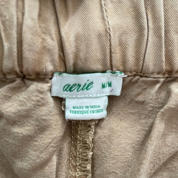 Tan Ruffle elastic Waist Shorts - Picture 3 of 3